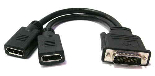 DMS-59 Pin M to 2xDisplayPort F Short Cable